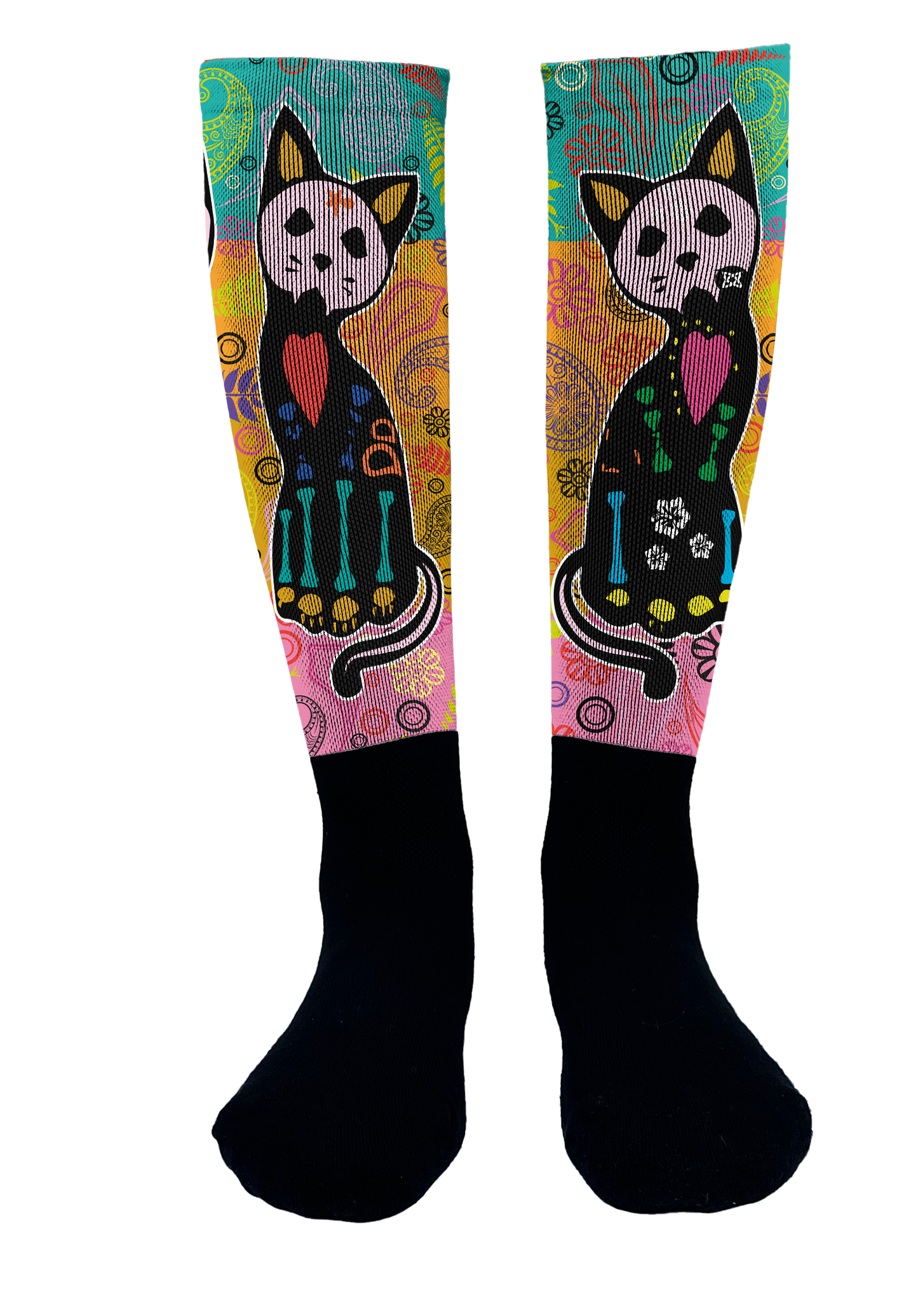 Calcetines de Compresión - Gato Calavera