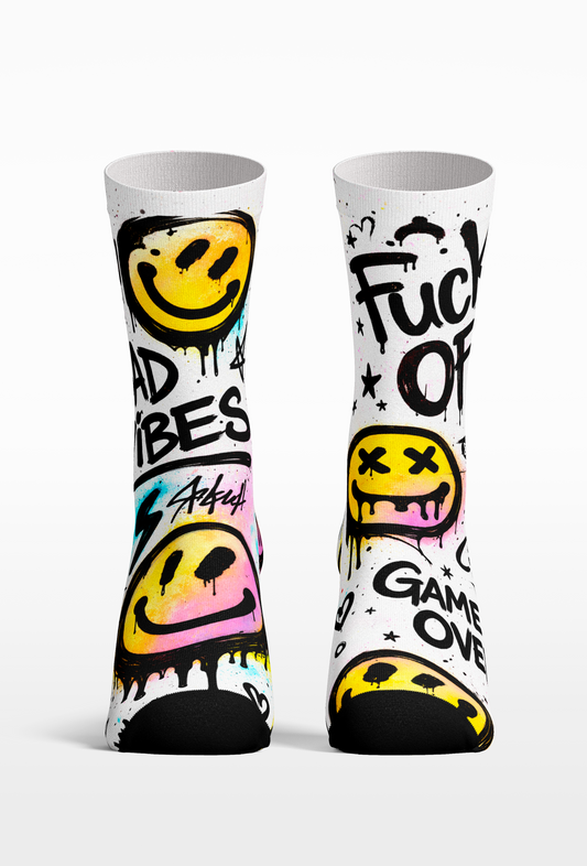 Calcetines Bad Vibes-White